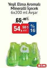 AVŞAR YEŞİL ELMA AROMALI MİNERALLİ İÇECEK MADEN SUYU 6X200 ML fiyat ve kampanya bilgisi
